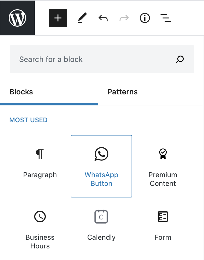 whatsapp block